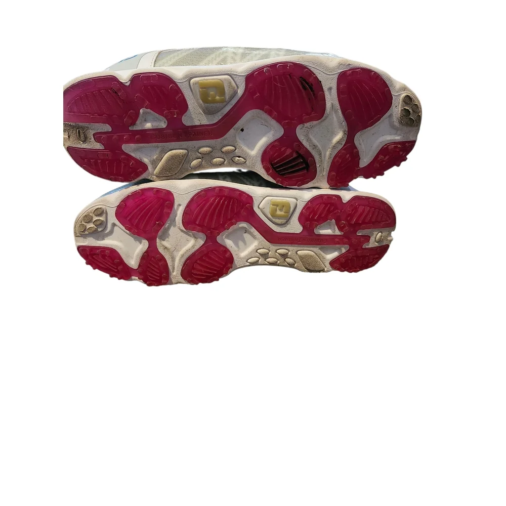 FootJoy‎ Athletic Golf Shoes In White And Pink Fir Women Size 8 Lightweight
